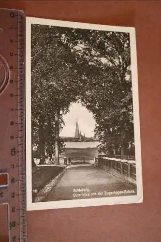 tolle alte Karte Schleswig - Durchblick von der Bugenhagen-Schule 1944