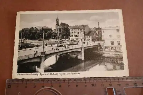 tolle alte Karte Brandenburg (Havel) A-H-Brücke oder auch Jahrtausendbrücke 1941