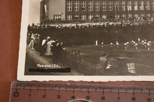 tolle alte Karte - Meerane Sachsen Haus der Turngemeinde Sport Vorführung 1948