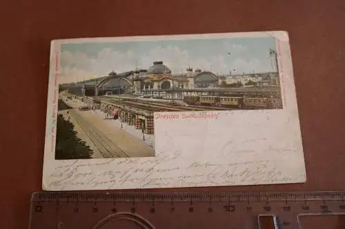 tolle alte Karte - Dresden Centralbahnhof - 1902 