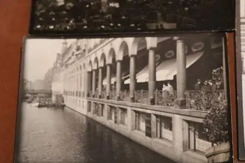 drei tolle alte Fotos - Hamburg Hafen , Neustadt und Barmbek Geschäft 1929