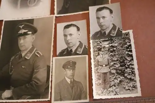neun alte Fotos - Portraits eines Soldaten WK I und II   Hamburg