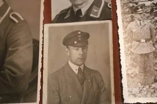neun alte Fotos - Portraits eines Soldaten WK I und II   Hamburg