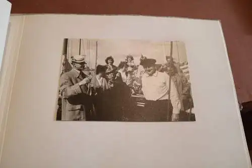 selbstgemachtes Album acht Fotos - Betriebsausflug Steppdecken-Kemme - 1956 