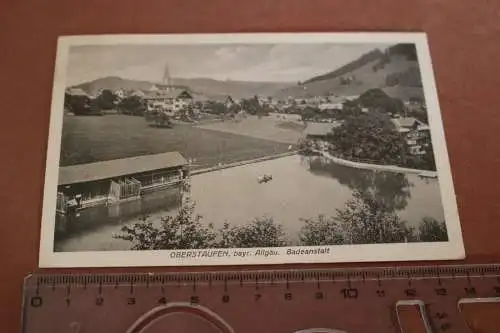 tolle alte Karte - Oberstaufen Bayr. Allgäu - Badeanstalt 1917