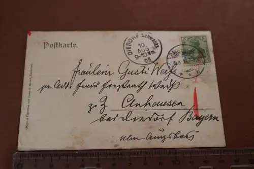 tolle alte Karte - Kirche Radolfzell leicht glänzend  1903