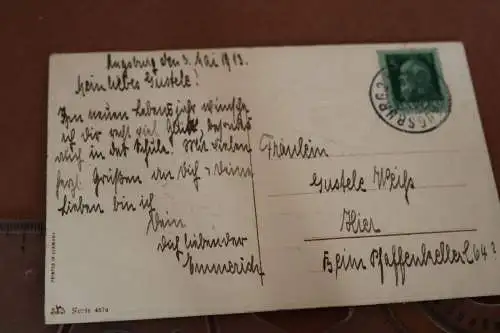 tolle alte Gllückwunschkarte Prägekarte zum Geburtstag 1913