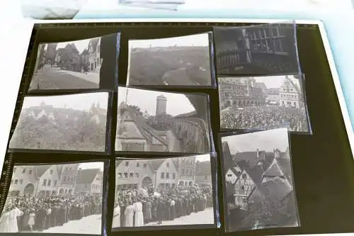 18 alte Negative Rothenburg Tauber - Festumzug - Gebäude - 1910-20 ca