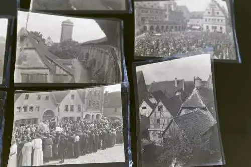 18 alte Negative Rothenburg Tauber - Festumzug - Gebäude - 1910-20 ca