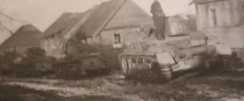 altes Foto deutsche Panzerabteilung Vormarsch Russland ? Turmnummern 311, 313