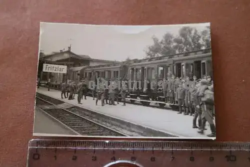 altes Foto - Soldaten am Bahnhof Fritzlar - 1940 Abfahrt