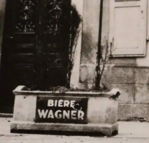 tolles altes Foto - Soldaten vor Cafe de L´Union - Bierwerbung Biere Wagner -Bel