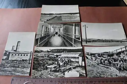 sechs alte Fotos einer Bilderserie Ehemaliges KZ Ravensbrück - 50-60er Jahre 