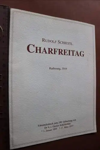 alter Faksimiledruck - Rudolf Schiestl - Charfreitag 1919 -  gedruckt 1995 Schic