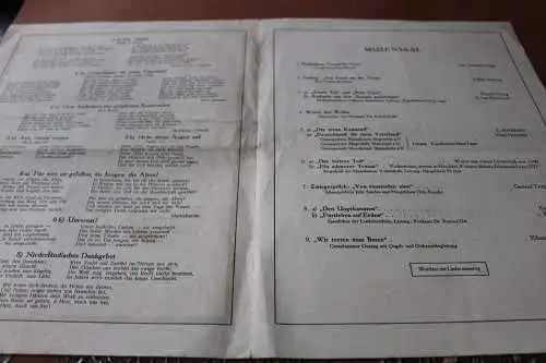 altes Programmblatt - Gedächtnisfeier der Gefallenen Mannheim 1930 