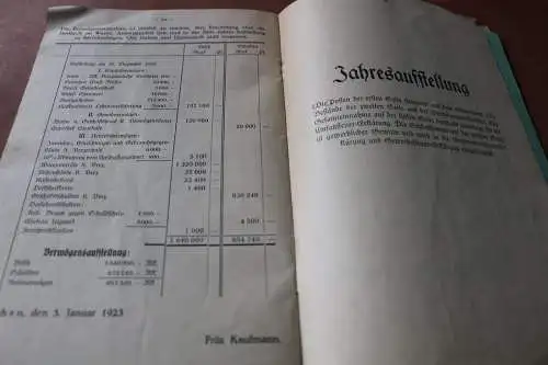 altes Heft - Gewerbliche Steuerabzüge für Reichseinkommensteuer 1923