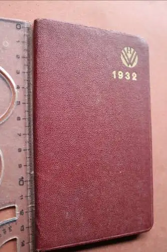toller alter Taschenkalender 1932 H Wuhrmann 