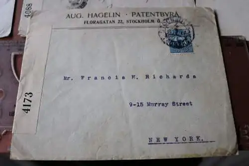 fünf alte Umschläge - Aufkleber Zensur geöffnet usw. 20-40er Jahre 