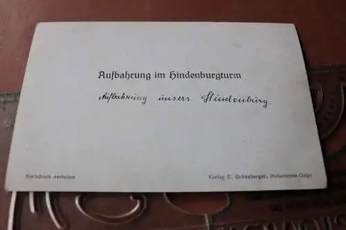 alte Karte - Aufbahrung Hindenburg im Hindenburgturm - Tannenberg 