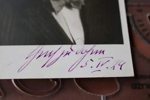 tolle alte Autogrammkarte - Portrait Graf zu Dohna mit gedruckter Signatur