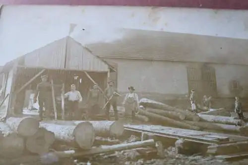 tolles altes Foto - Sägewerk am Bürk Bayerding ??? 1910-20 ??