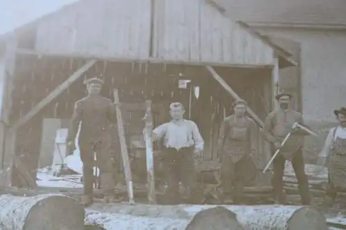 tolles altes Foto - Sägewerk am Bürk Bayerding ??? 1910-20 ??