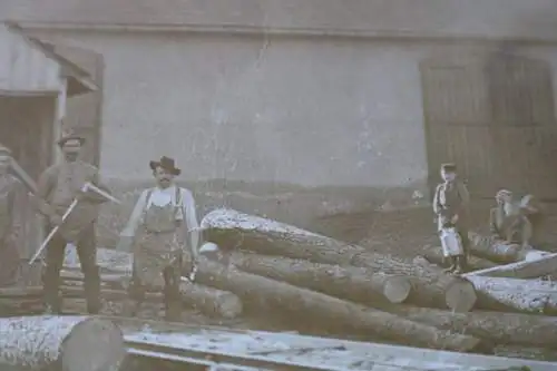 tolles altes Foto - Sägewerk am Bürk Bayerding ??? 1910-20 ??