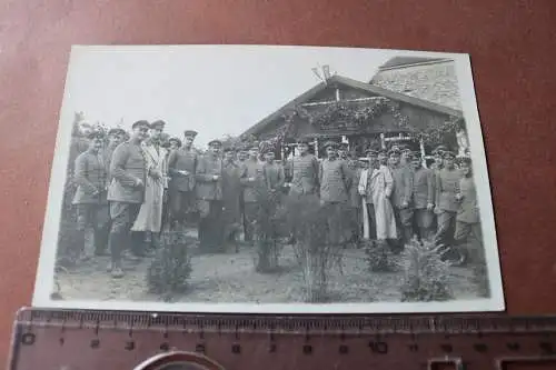 altes Foto -  Foto Soldaten vor Wendl  Halle - Offiziere Res.FeldArt. 14 (2)