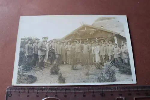 altes Foto -  Gruppenfoto Soldaten vor Wendl  Halle - Offiziere Res.FeldArt. 14