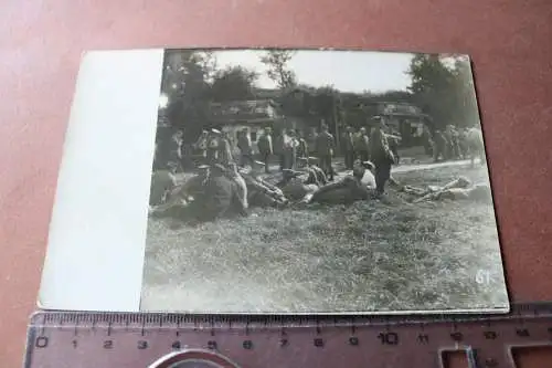 altes Foto -  Soldaten bei einer Pause ?? Res Inf Regt 82 - 22.Res.Div. 1915