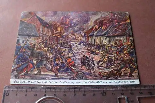 alte Karte - zu Gunsten des Res Inf Regt 120 - Erstürmung La Boisselle 1914