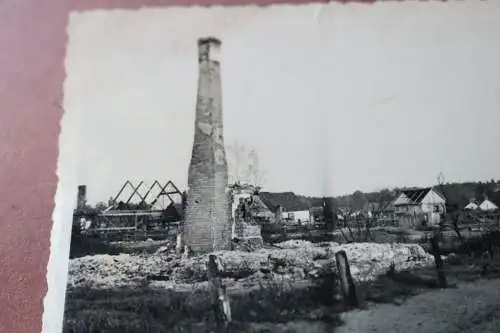 altes Foto - zerstörtes Dorf Kociol an der polnischen Grenze ?1940