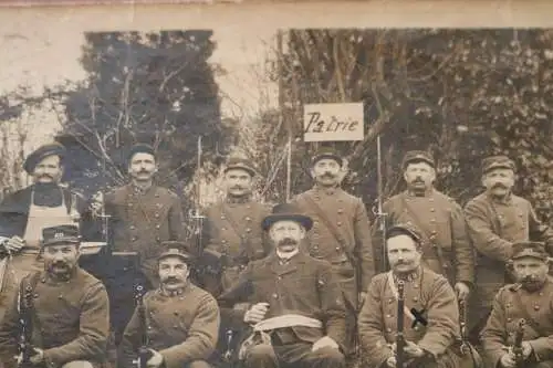 altes Gruppenfoto französische Soldaten ? Infanterie ?? Regt 60 