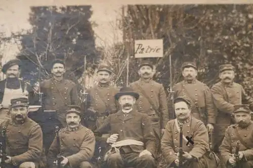 altes Gruppenfoto französische Soldaten ? Infanterie ?? Regt 60 