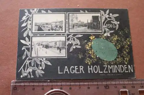tolle alte Karte - Ansichten Lager Holzminden - 1916 