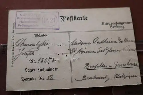 tolle alte Karte - Ansichten Lager Holzminden - 1916