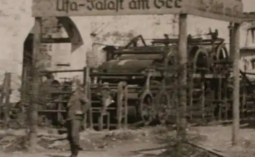 tolles altes Foto Frontkino UFA-Palast in Miljevina ??? Bosnien unter Fabrik 