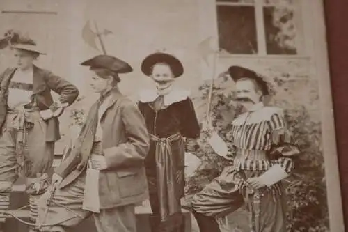 tolles altes Foto - Mädchenschule ? Neudietersdorf - Mädchen verkleidet 1900-191