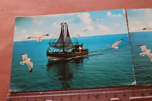 zwei tolle alte Karten - Fischerboot  Nordsee Tossens 