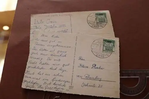 zwei tolle alte Karten - Fischerboot  Nordsee Tossens 