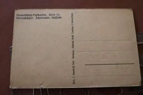 tolle alte Karte -  Heimatschutz - Herrenhäuser Schierensee, Hofseite 