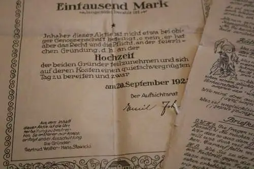drei tolle alte Blätter einer Hochzeitszeitung 1923 - Berlin Weissensee