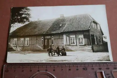 tolles altes Foto - Familie vor ihrem Haus - Raum Hannover - 1910-30 ???