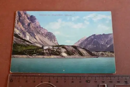 tolle alte Karte - Lünersee mit Douglashütte 1910