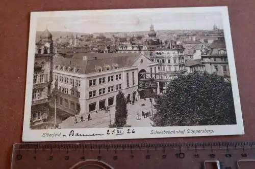 tolle alte Karte - Eberfeld - Schwebebahnhof Döppersberg - 1926