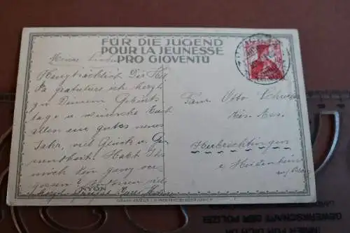 tolle alte Karte Gebäude Burg - Für die Jugend - Schweiz - 1913