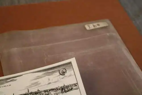 tolles altes Glasnegativ 13x18 - Ansicht Amsterdam   - Kalender 