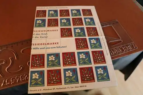 toller alter Bogen Weihnachtssiegelmarken 1960 Tuberkolosekranke 