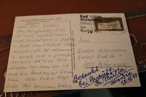 tolle alte Karte - Bad Wörishofen - Kurbähnle 1980 