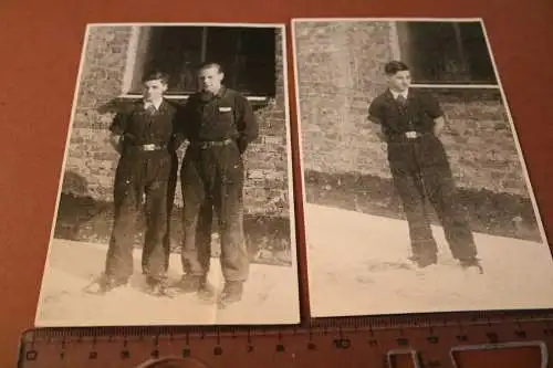 zwei alte Fotos zwei junge Männer Kriegsgefangene ???? 